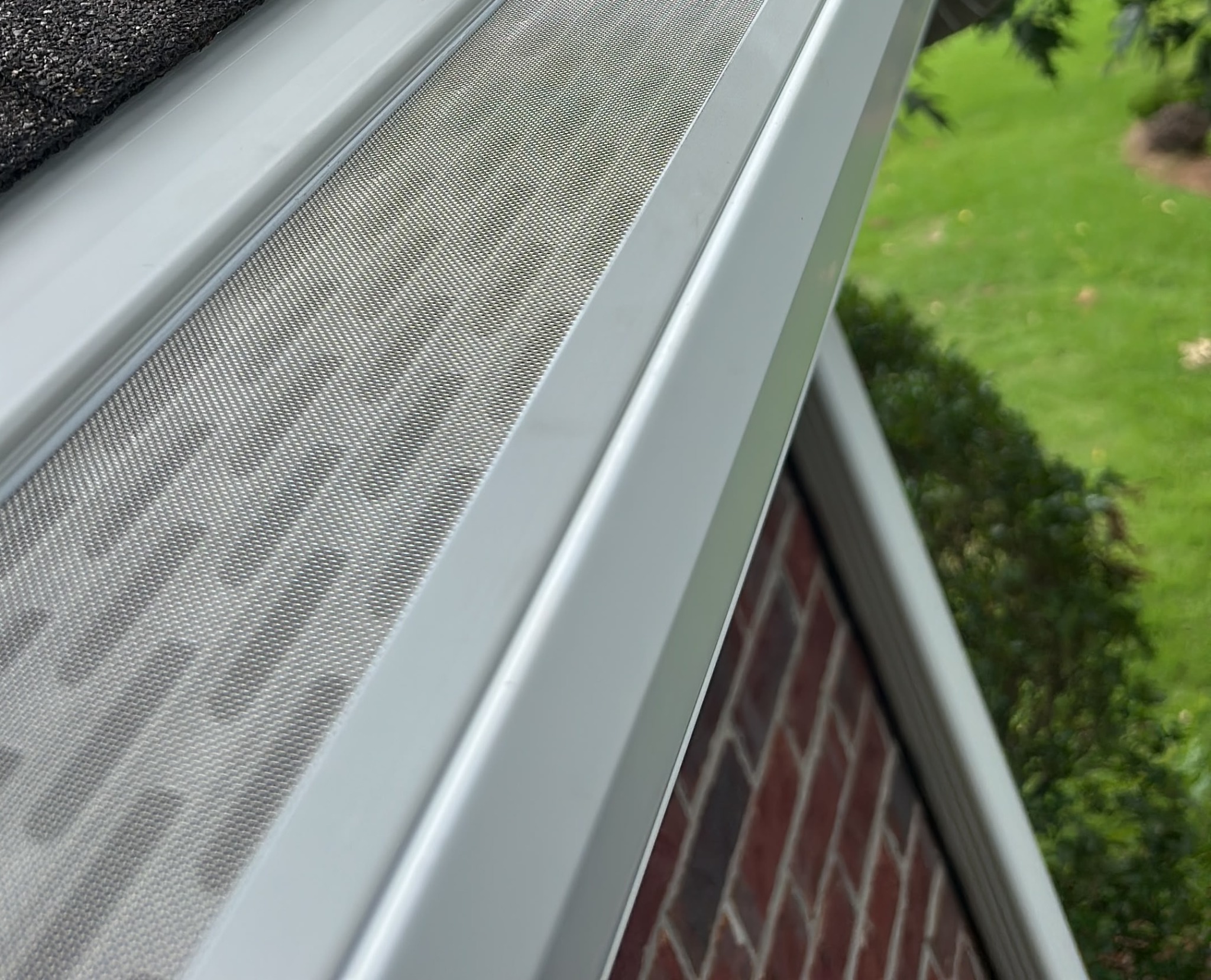 ValueFilter micro-mesh protection installed on a seamless gutter
